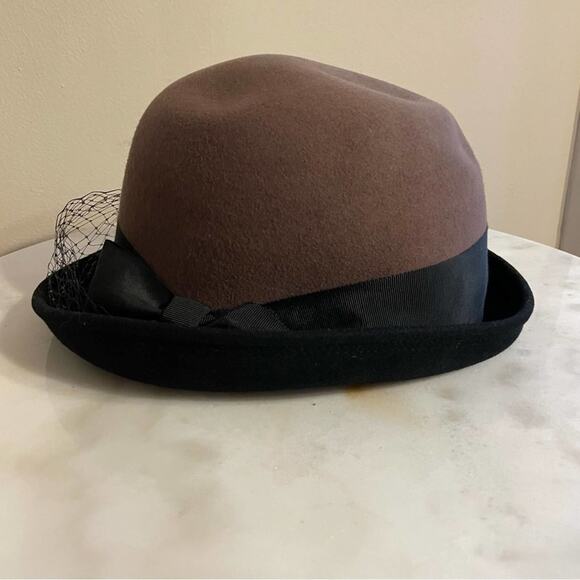 Vintage Brown and Black Women's Hat - Picture 7 of 9